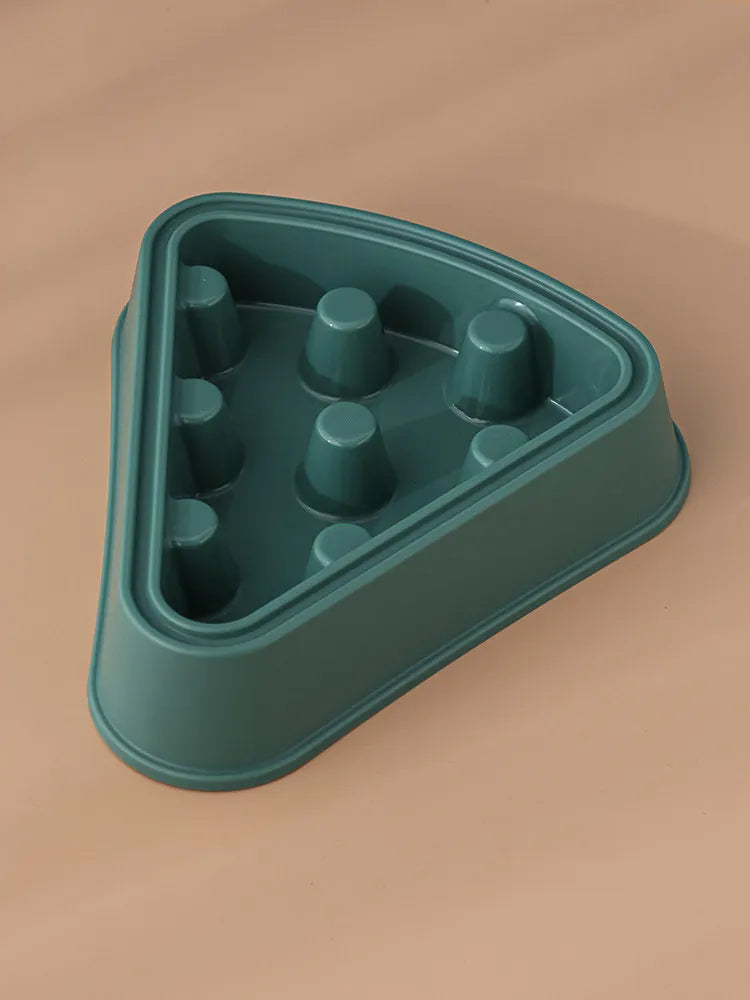 Interactive Food Dispenser For Dogs In Triangular Shape
