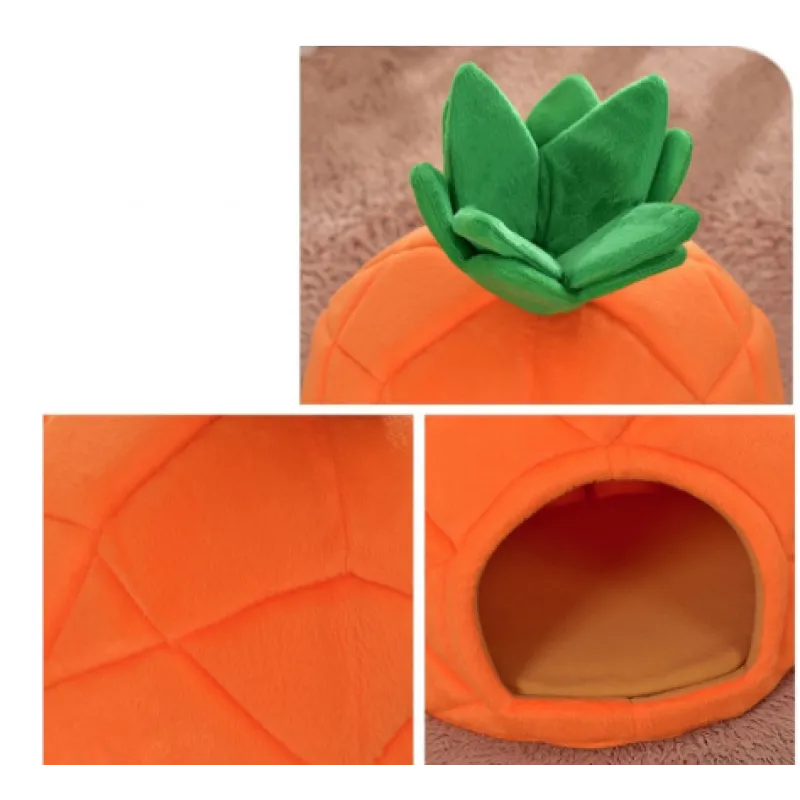 Cat Cave In Pineapple Design – Cozy Sleeping Cave For Cats And Small Dogs