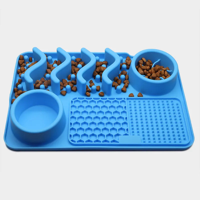 Interactive Lick Mat For Dogs And Cats - Anti - Snare Bowl With Food Search Game