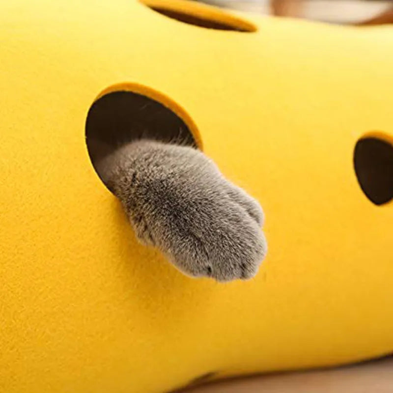 Cat Tunnel With Holes - Flexible Play Tunnel For Cats
