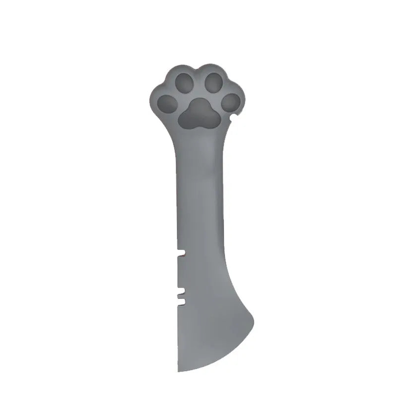 Silicone Food Dispenser For Pets - Flexible Can Opener And Spoon In Paw Shape