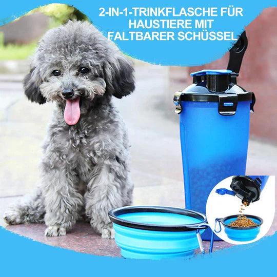 2 - In-1 Portable Water And Food Bottle For Pets