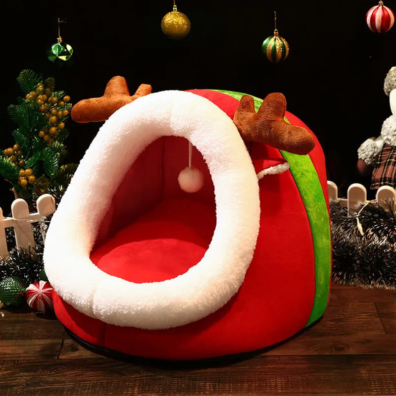 Cat Cave In Kitten Design - Soft And Cosy Sleeping Cave For Cats