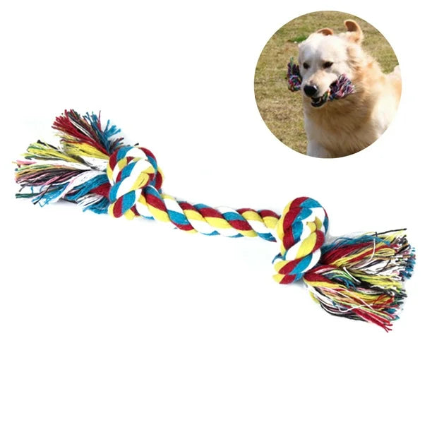 Robust Chew Toy For Dogs - Colourful Rope Knots With Fringes