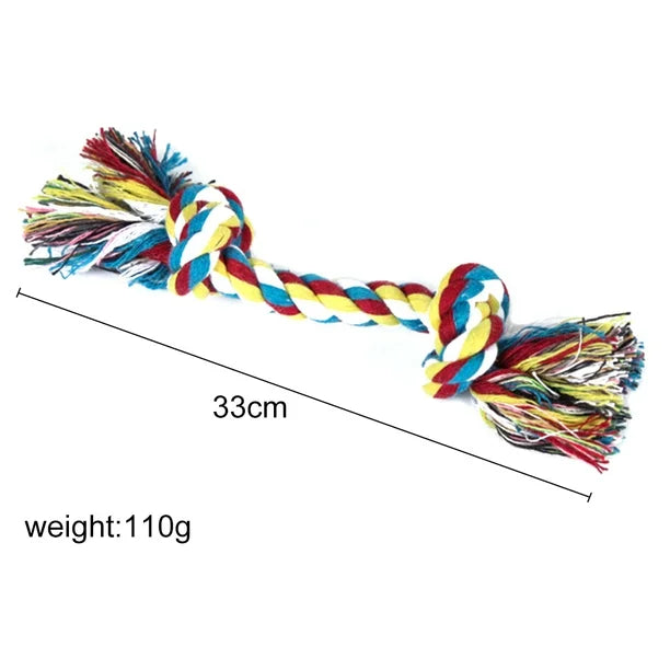 Robust Chew Toy For Dogs - Colourful Rope Knots With Fringes
