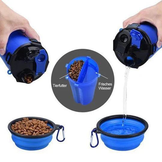 2 - In-1 Portable Water And Food Bottle For Pets