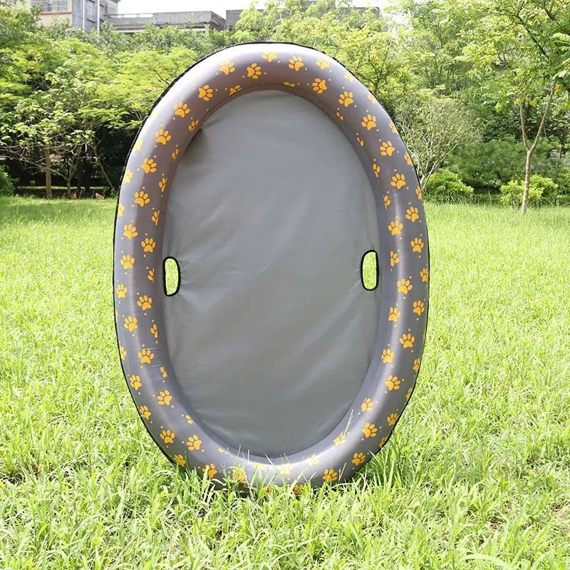 Dog Bathtub - Inflatable Dog Bathtub For Pets With Flower Pattern For Indoors And Outdoors