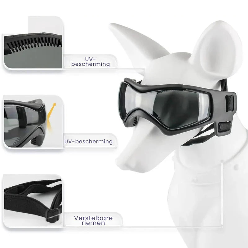Stylish Dog Helmet With Goggles