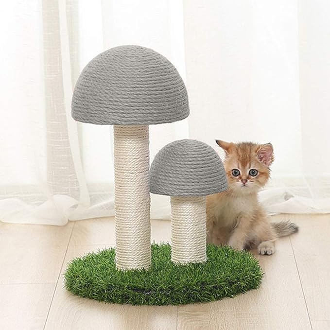 Cat Mushroom Scratching Post Made From Sisal