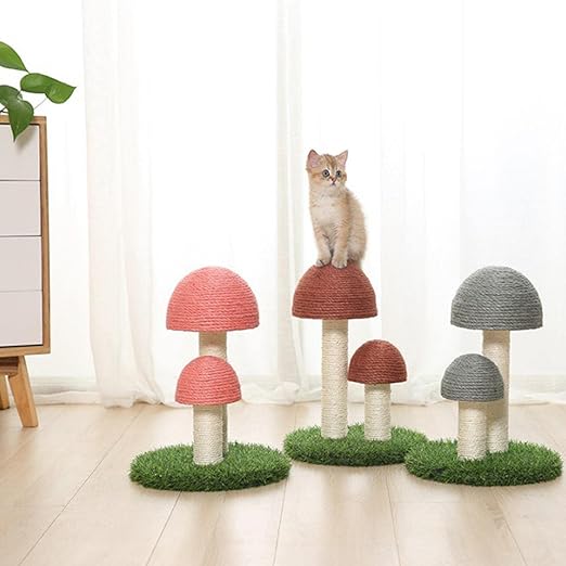 Cat Mushroom Scratching Post Made From Sisal