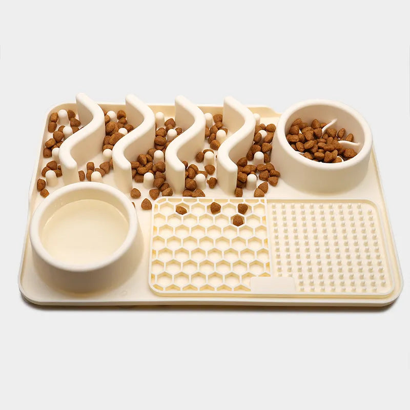 Interactive Lick Mat For Dogs And Cats - Anti - Snare Bowl With Food Search Game