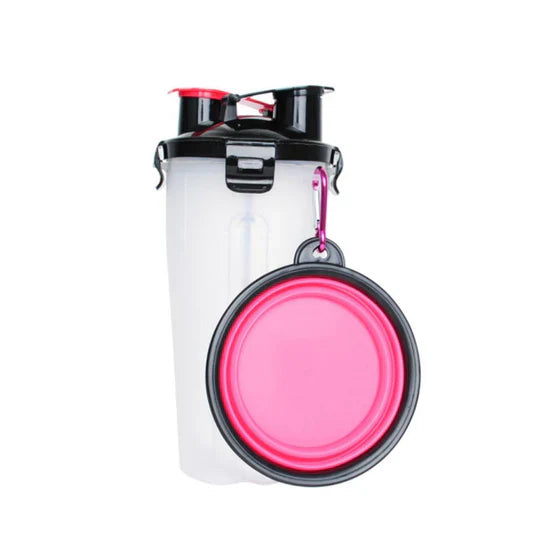 2 - In-1 Portable Water And Food Bottle For Pets