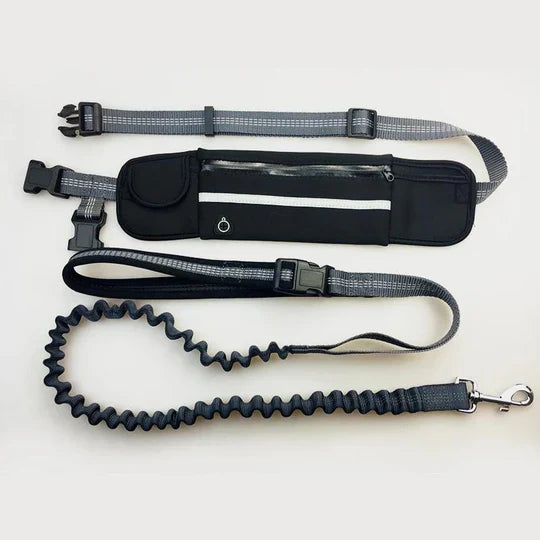 Free - Handed Running Lead With Hip Belt For Dogs