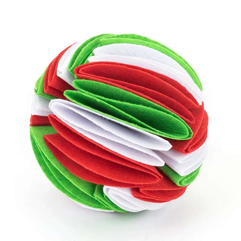Dog Toy Ball - Colourful Fabric Ball For Dogs To Chew And Play With