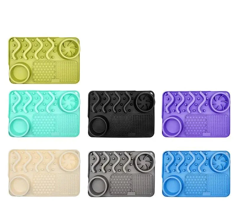 Interactive Lick Mat For Dogs And Cats - Anti - Snare Bowl With Food Search Game