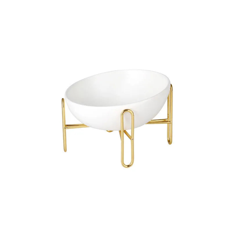 Elevated Food Bowl For Dogs And Cats - Stylish Design With Metal Stand