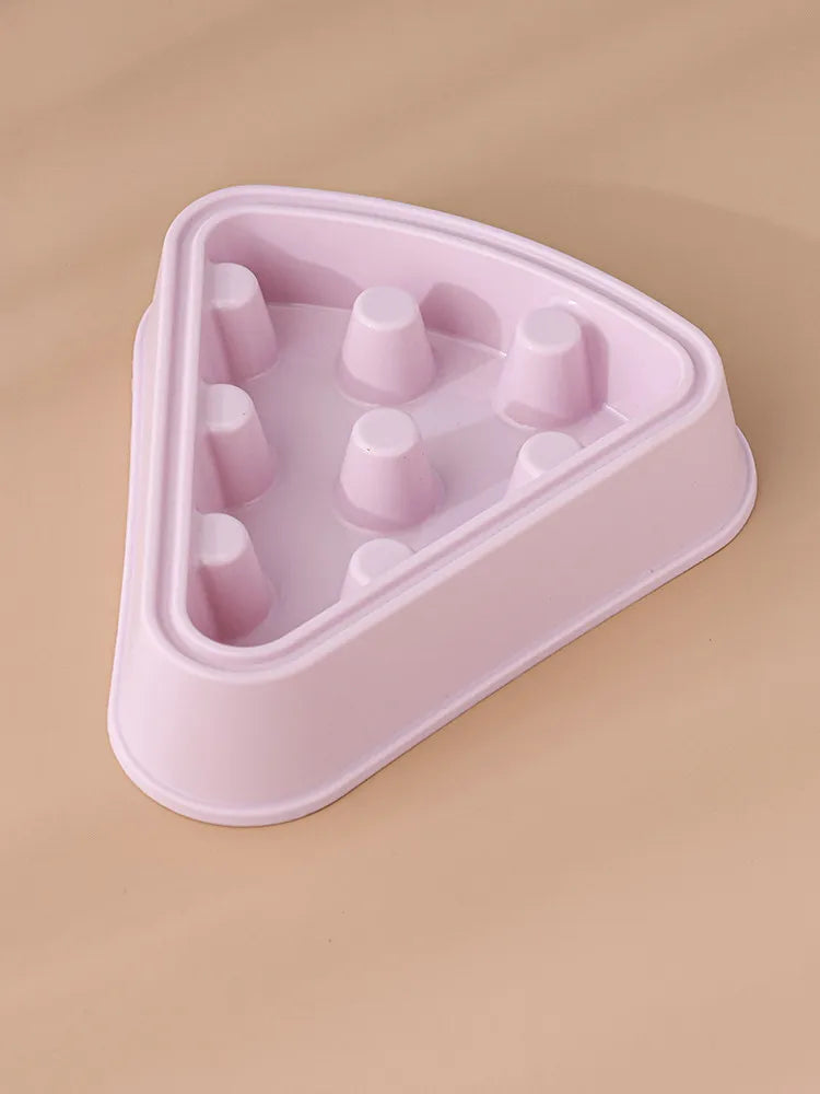 Interactive Food Dispenser For Dogs In Triangular Shape