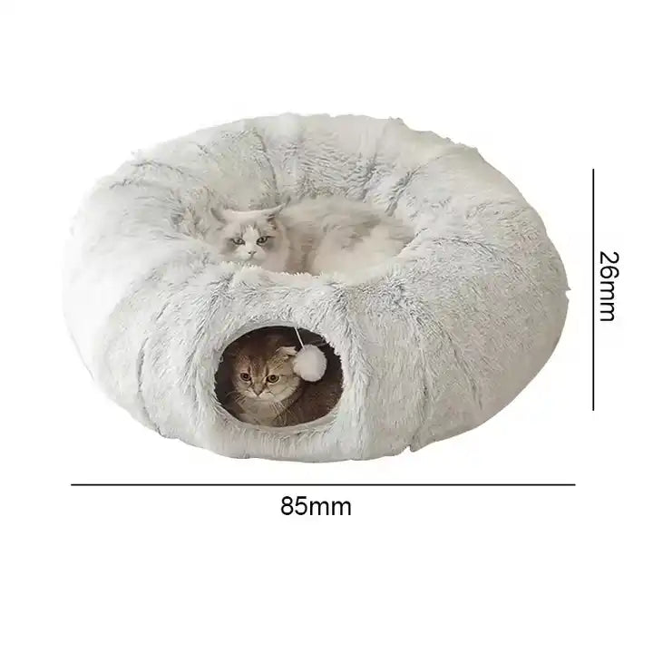 Cat Plush Tunnel Play Bed