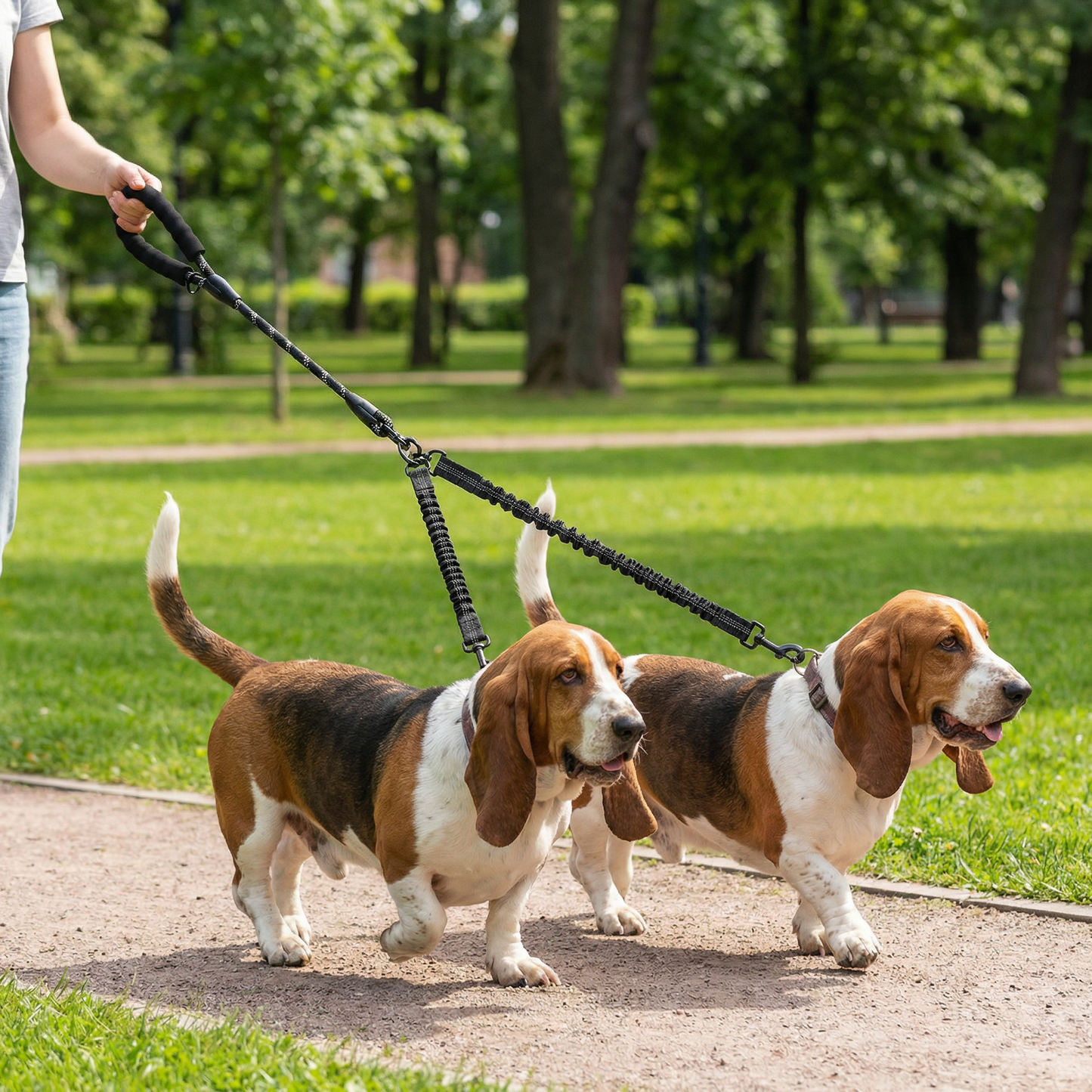 Easy Anti-Tangle Double Dog Leash
