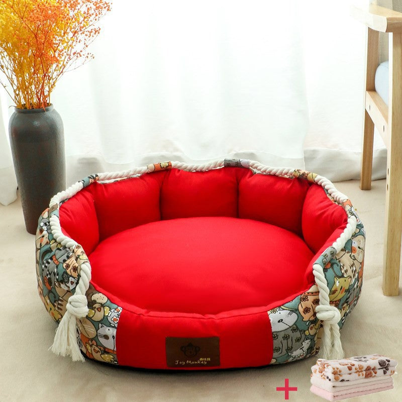 Durable Dog Bed With Pocket Function And Rope