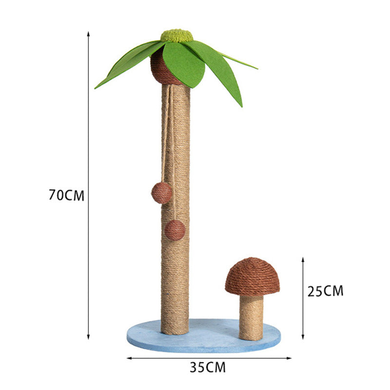 Cat Palm/Mushroom Scratching Post Made Of Sisal