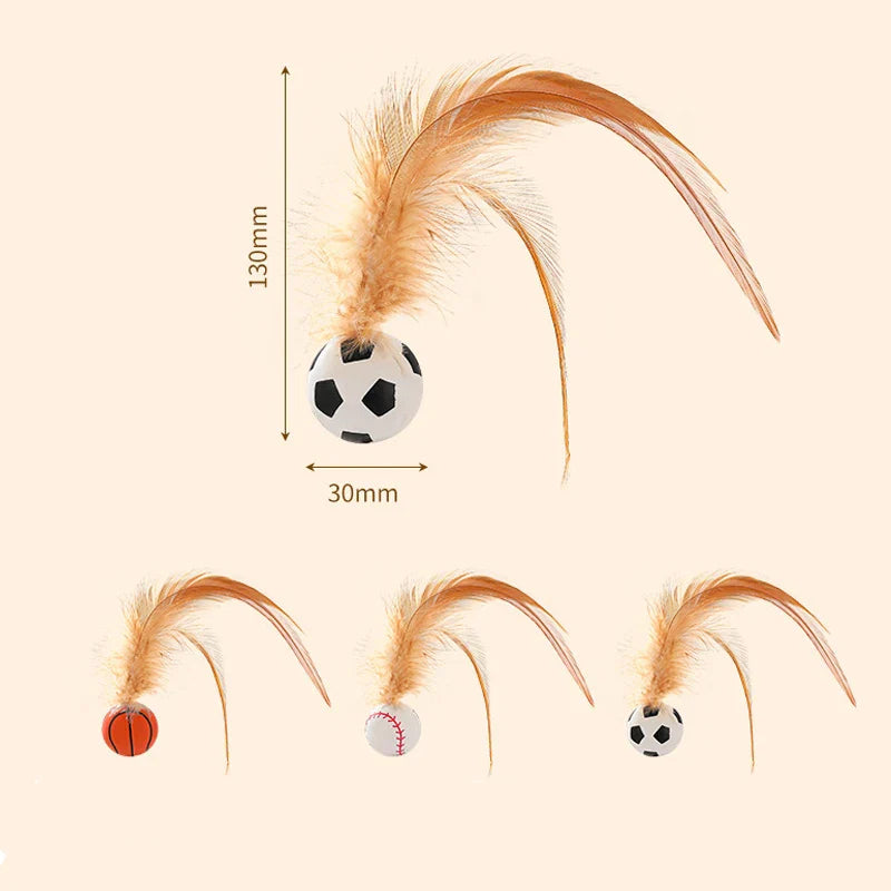 Cat Rubber Shuttlecock Toy