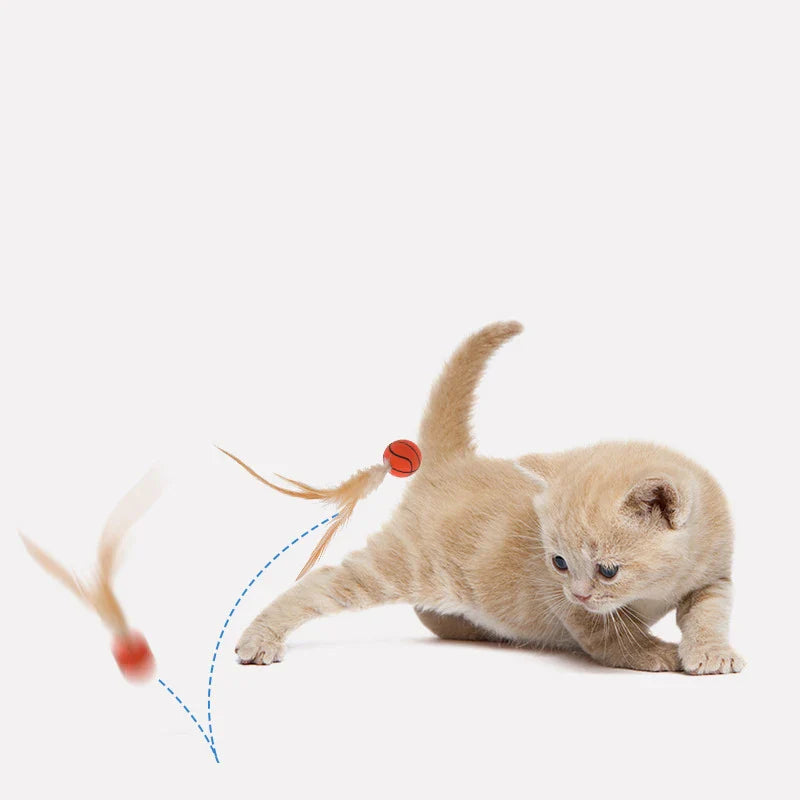 Cat Rubber Shuttlecock Toy