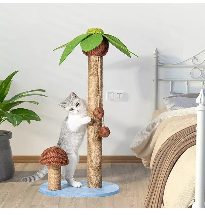 Cat Palm/Mushroom Scratching Post Made Of Sisal