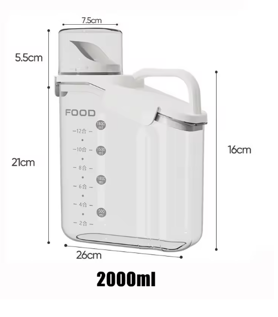Humidity - Protected Pet Food Container With Dosing Cup
