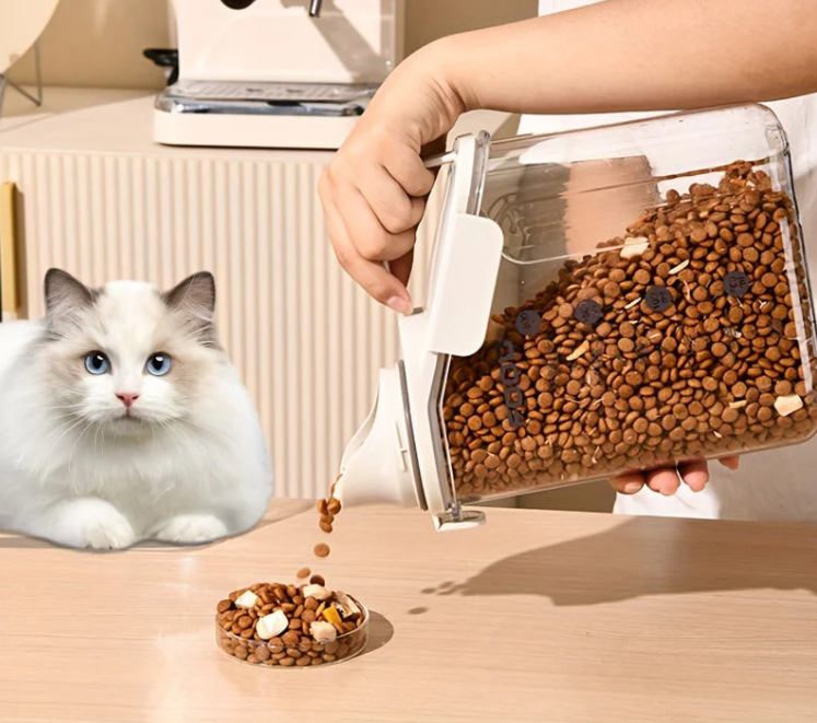 Humidity - Protected Pet Food Container With Dosing Cup