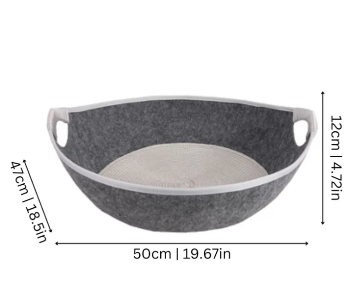 Cosy Felt Cat Bed With Carrying Handles