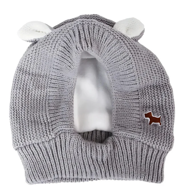 Warm Knitted Hat With Ears For Dogs