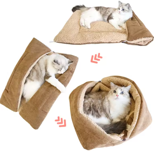 2 - In-1 Cosy Bed And Blanket For Cats