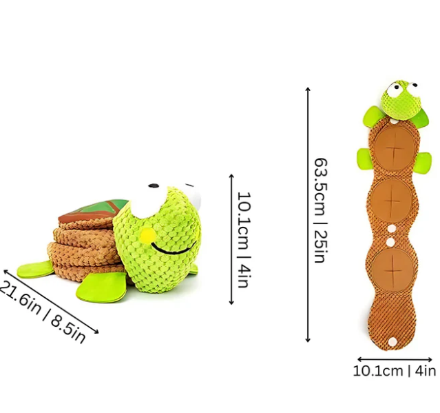 Plush Turtle Snack And Toy For Dogs