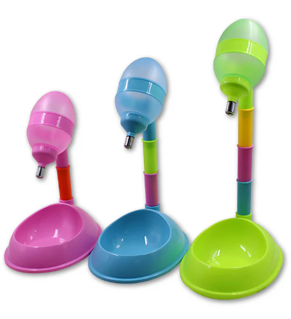 Height - Adjustable Drinking Dispenser With Food Bowl For Pets