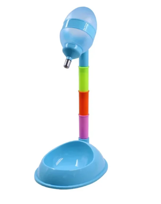 Height - Adjustable Drinking Dispenser With Food Bowl For Pets