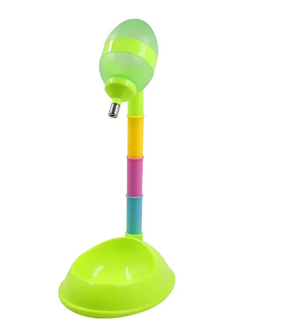 Height - Adjustable Drinking Dispenser With Food Bowl For Pets