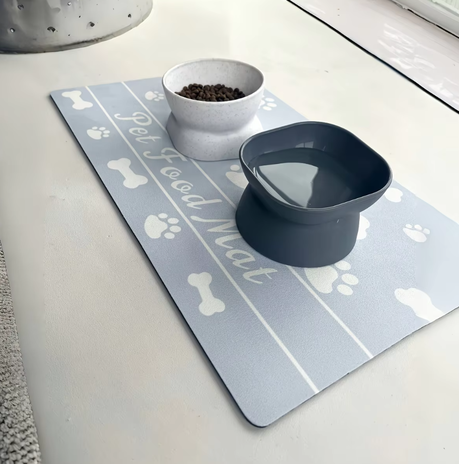 Waterproof Pet Food Mat - Non - Slip, Easy To Clean Food Mat For Dogs & Cats