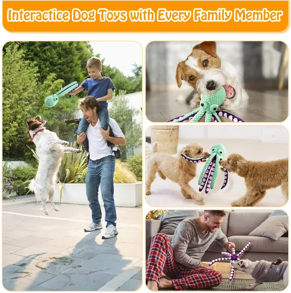Squeaker Octopus - Robust Chew Toy For Dogs