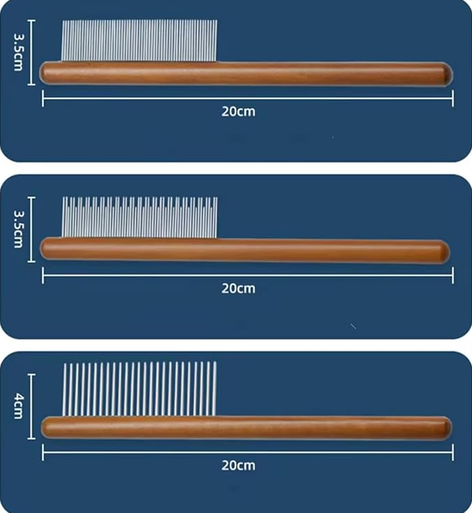 High Quality Wooden Flea Comb - Gentle Coat Care For Cats Dogs
