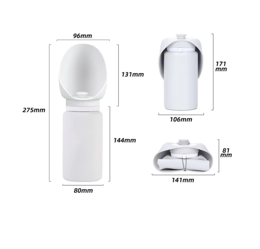 Foldable Water Bottle For Pets With Integrated Bowl