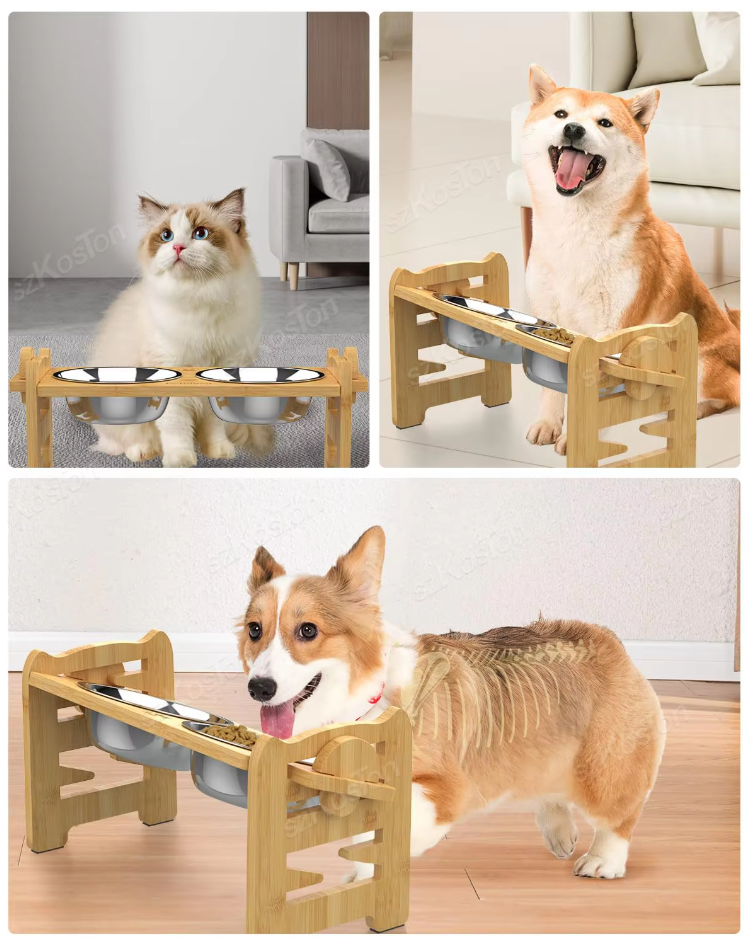 Elevated Feeding Station For Pets Bowls