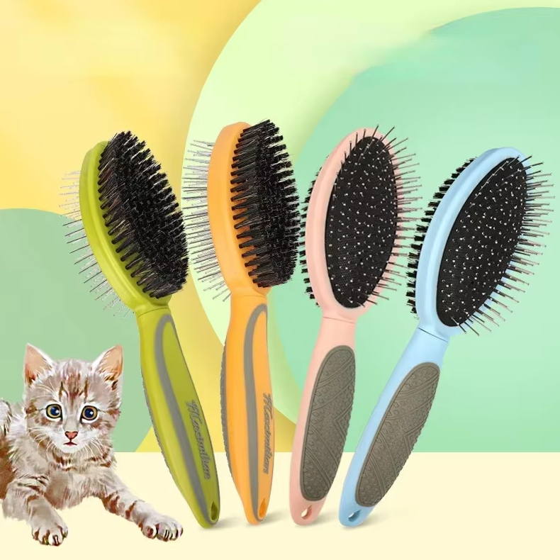 Double - Sided Pet Brush - Gentle Effective Coat Care For Dogs Cats