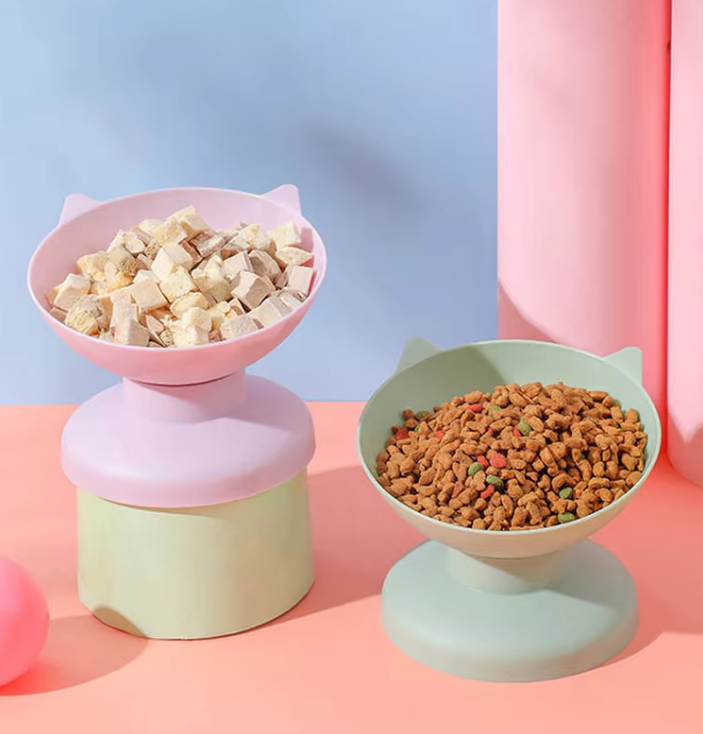 Cat Bowl With 15 - Degree Inclination To Protect The Cervical Spine