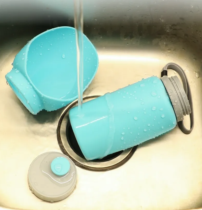 Foldable Water Bottle For Pets With Integrated Bowl