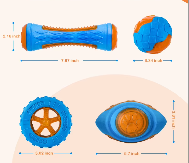 Robust Dog Toy Set - Interactive Bite And Squeak Toys