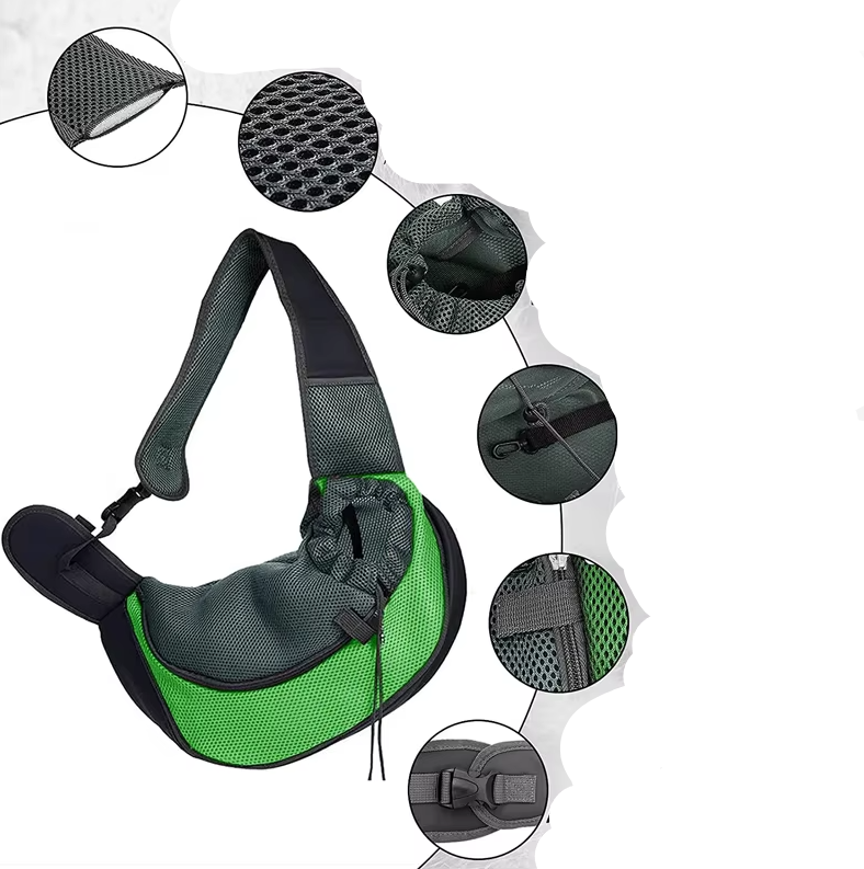 Dog Carrier Bag Shoulder Bag - Comfortable Breathable Pet Carrier Bag For On The Go