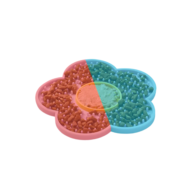 Flower - Shaped Lick Mat For Cats - Absorbent Slow Feeder For Soothing Fur Care
