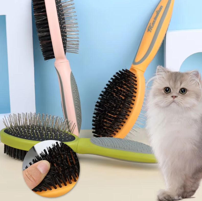 Double - Sided Pet Brush - Gentle Effective Coat Care For Dogs Cats