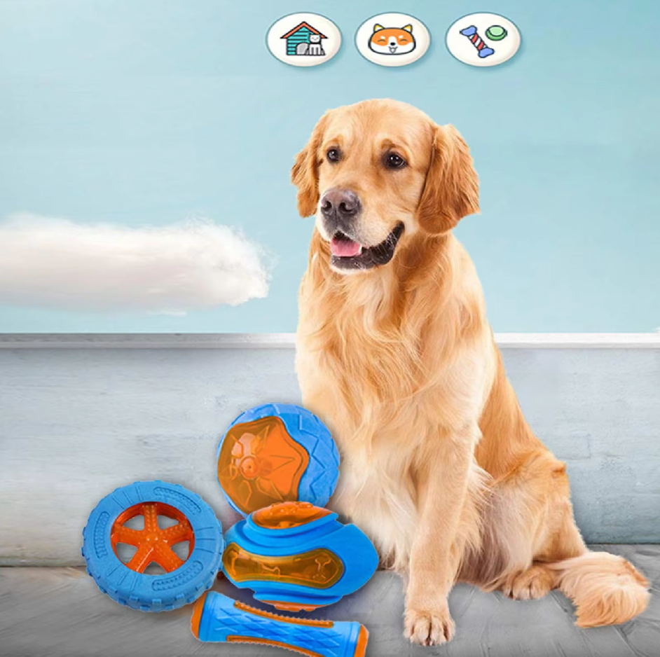 Robust Dog Toy Set - Interactive Bite And Squeak Toys